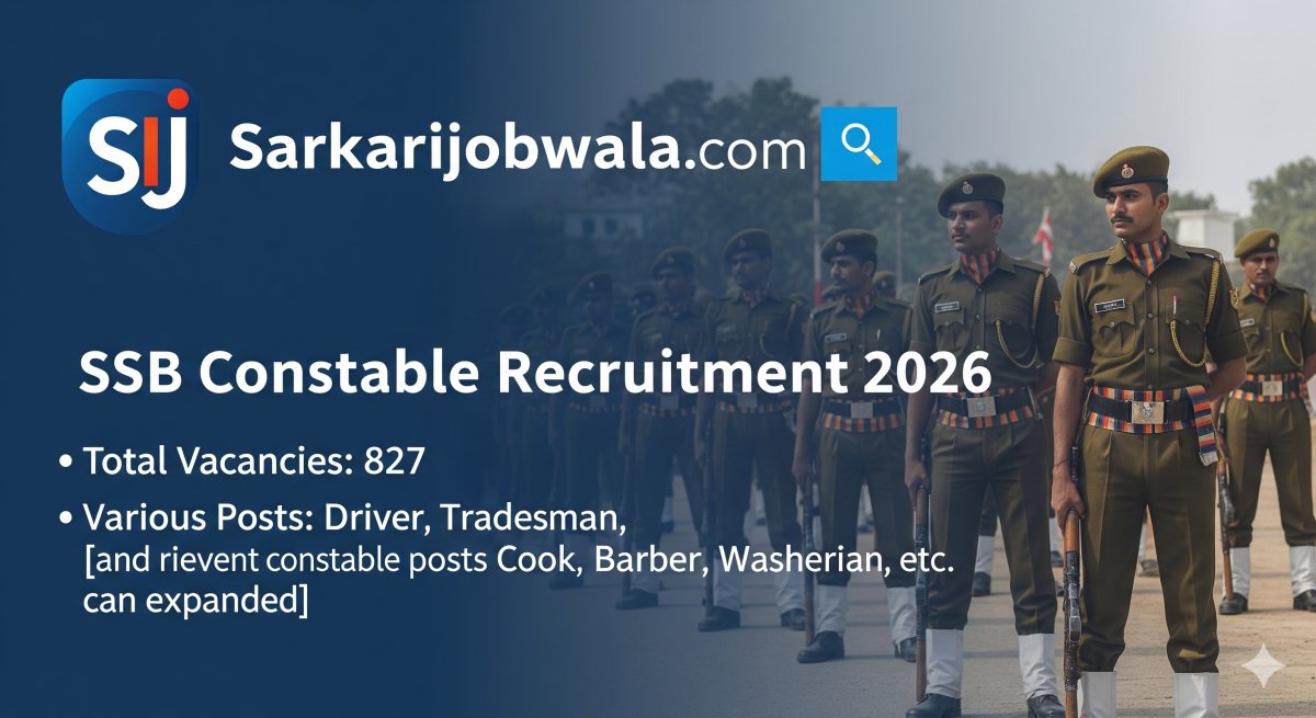 SSB Constable (Various Posts) Recruitment 2026