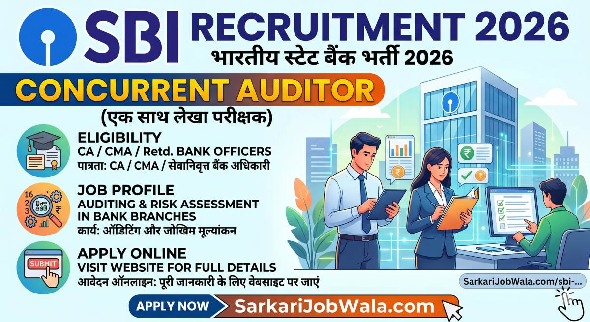 SBI Concurrent Auditor 2026: 821 Vacancies for Retired Officers