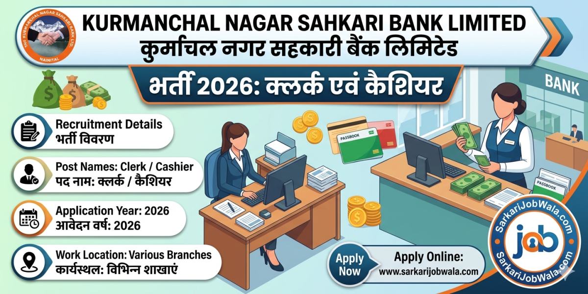 Kurmanchal Nagar Sahkari Bank Limited Clerk/Cashier Recruitment 2026